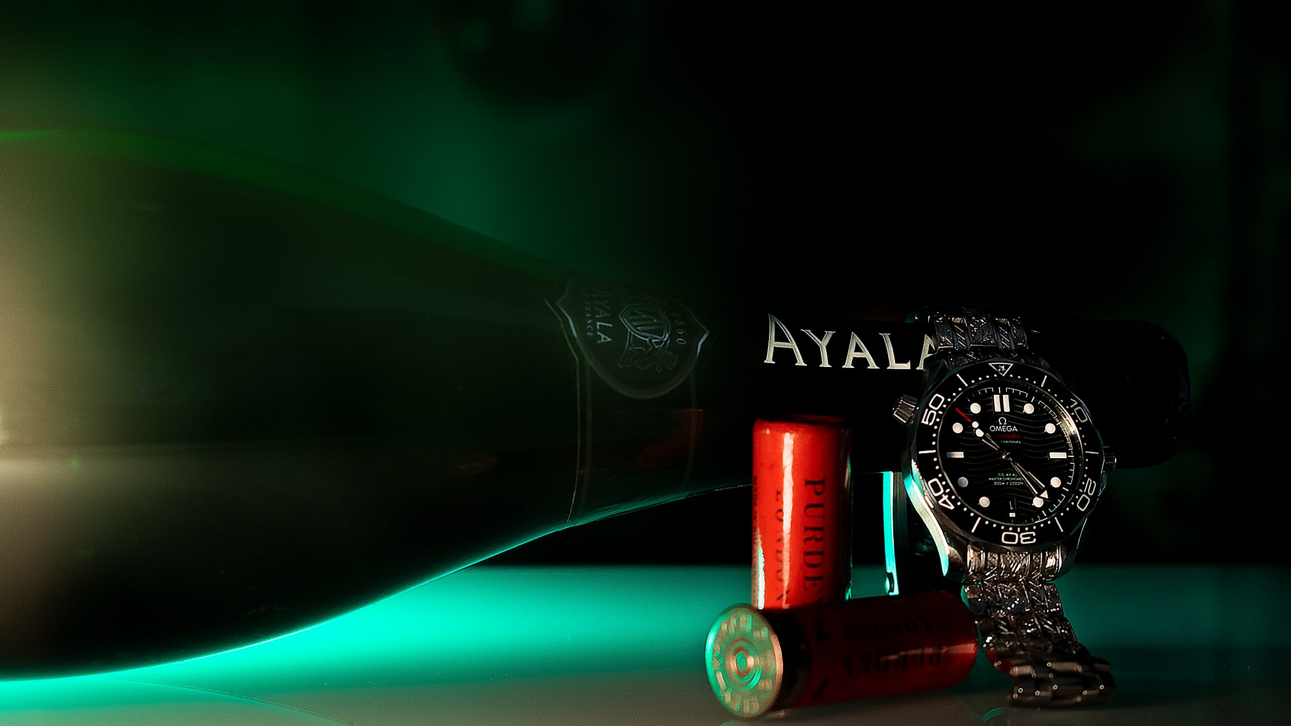 champagne bottle artistic photography